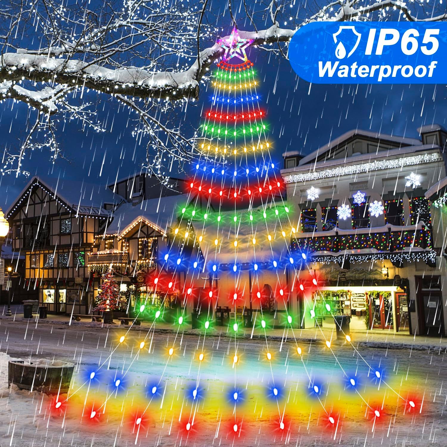 11.48ft 350LED Waterfall Tree Lights